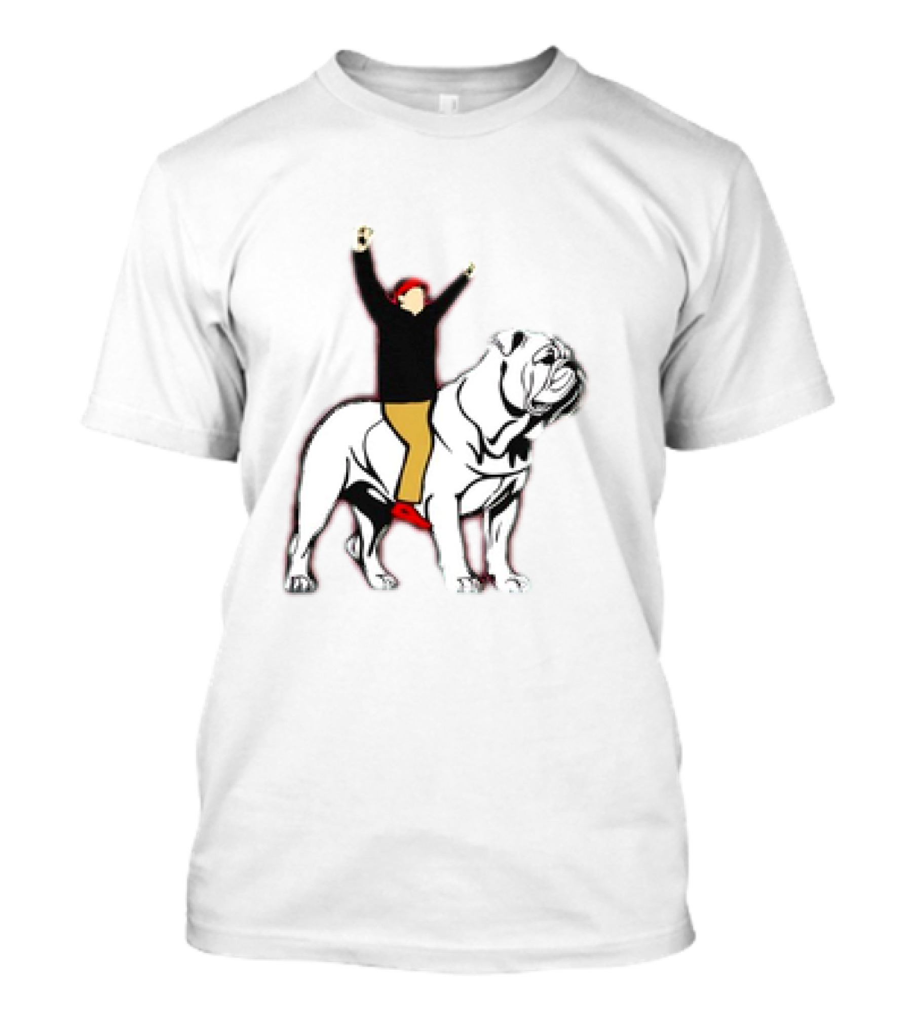 Kirby Smart And Uga Riding Into Battle Youth Competitor Bulldog Team Spirit T-Shirt