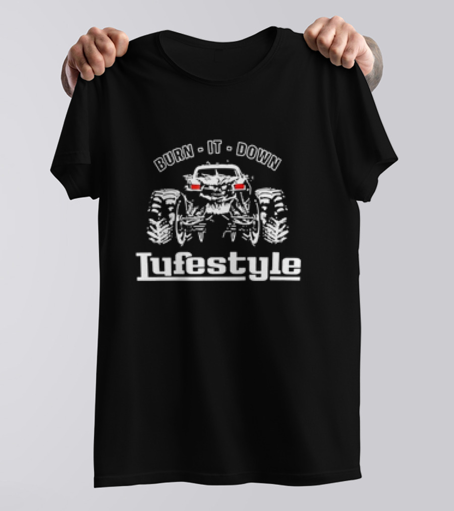 Lyfestyle Burn It Down Monster Truck Classic T-Shirt
