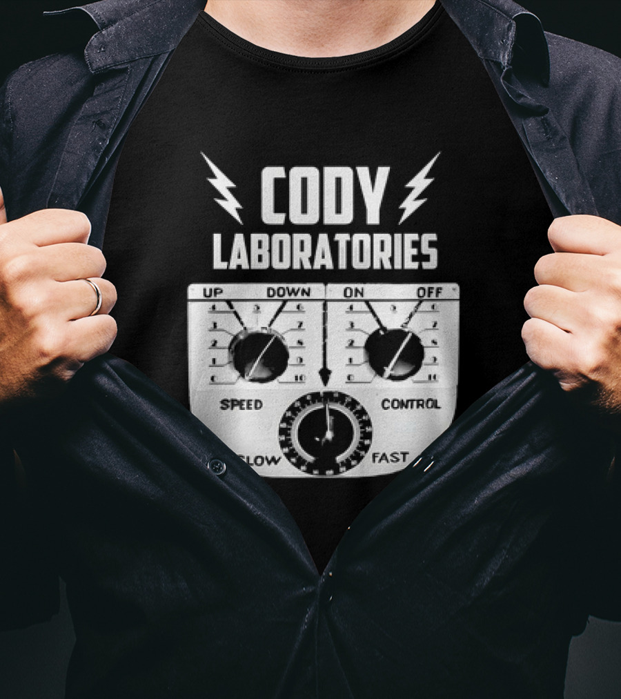 Cody Laboratories Speed Control Up Down On Off Slow Fast T-Shirt