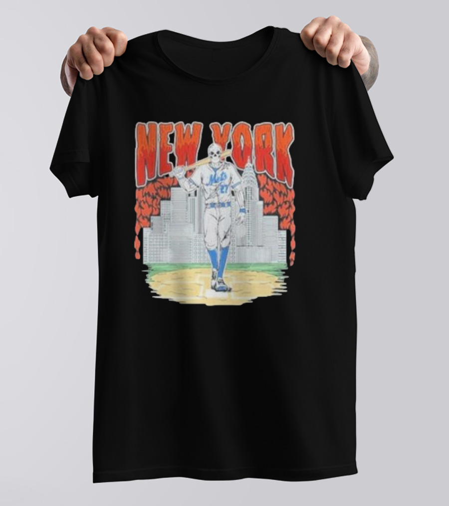 New York Mets Reed Garrett Skyline Baseball T-Shirt