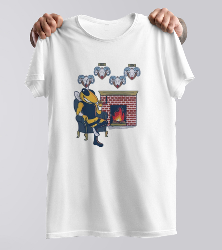 Mantel Georgia Tech Buzz Defeats UNC Tar Heels Four In-A-Row T-Shirt