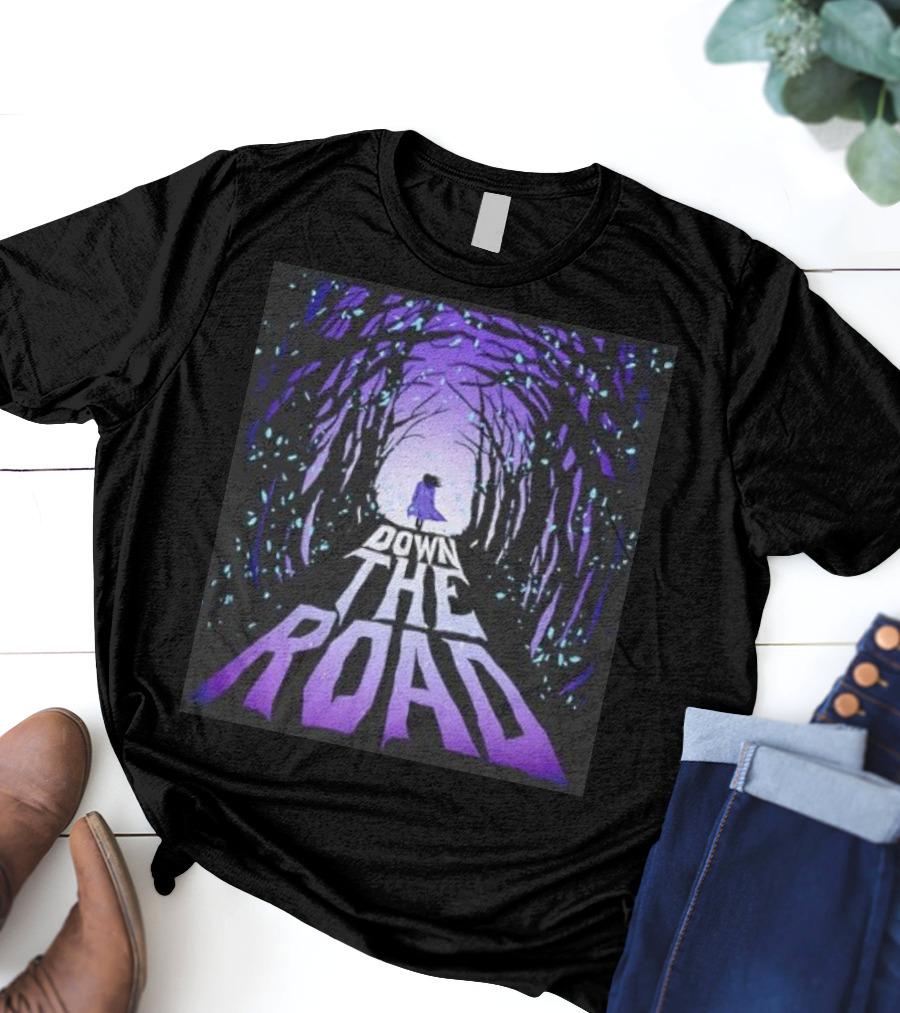 Down The Road Twilight Forest Pathway T-Shirt