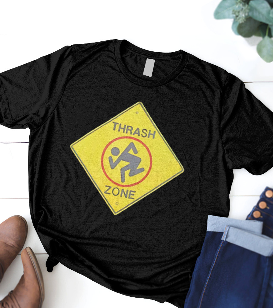 DRI Thrash Zone Symbol On Yellow Traffic Sign T-Shirt