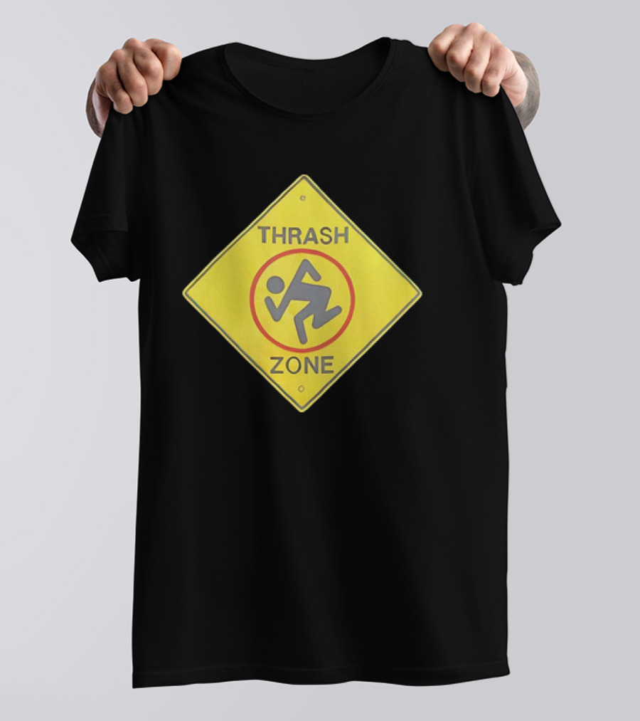 DRI Thrash Zone Symbol On Yellow Traffic Sign T-Shirt