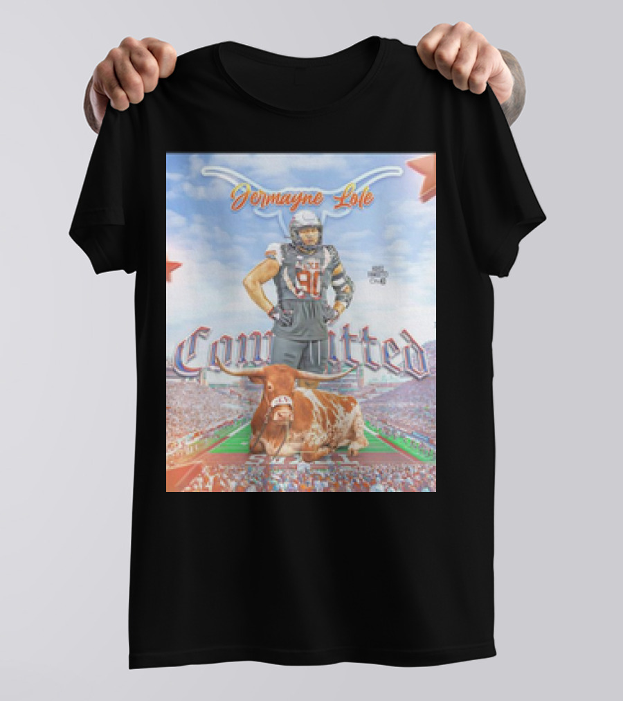Jermayne Lole Committed Texas Longhorns Football Player Stadium And Mascot T-Shirt