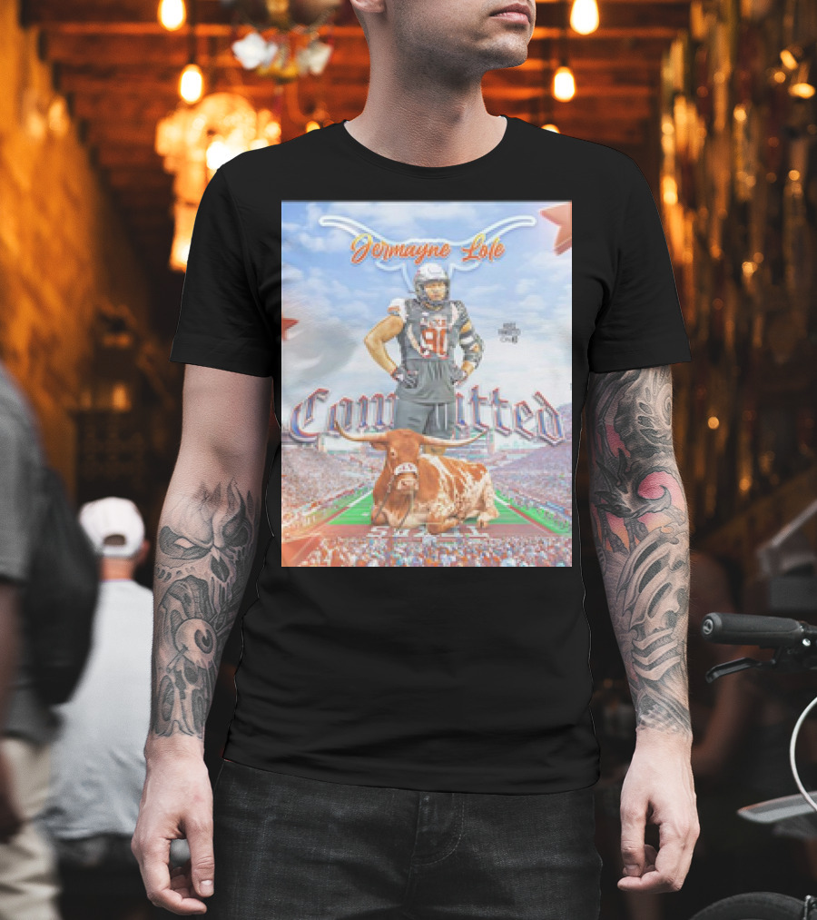 Jermayne Lole Committed Texas Longhorns Football Player Stadium And Mascot T-Shirt