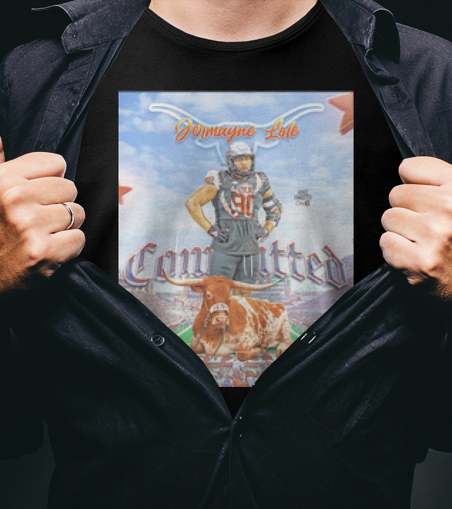 Jermayne Lole Committed Texas Longhorns Football Player Stadium And Mascot T-Shirt