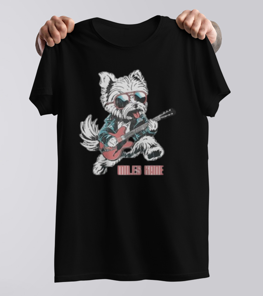 Miles Kane Dog With Guitar And Sunglasses T-Shirt
