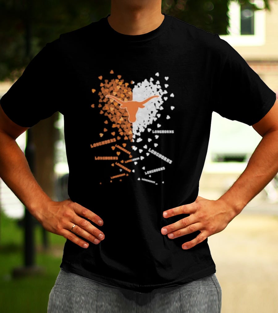 Texas Longhorns Mini Heart Football Longhorns T-Shirt