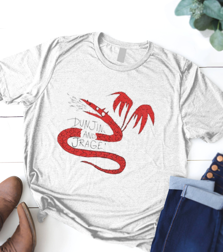 Dunjins And Jragens Fire-Breathing Red Serpent With Wings T-Shirt