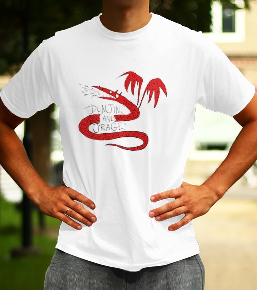 Dunjins And Jragens Fire-Breathing Red Serpent With Wings T-Shirt