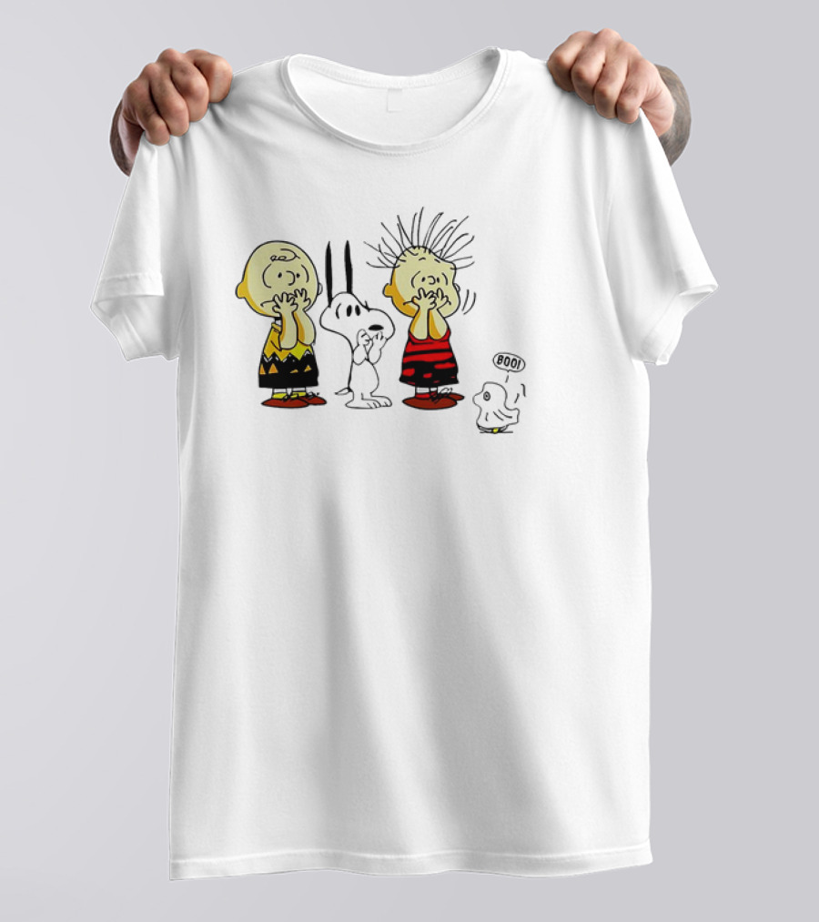 Snoopy Boo Peanuts Ghost Scare With Charlie Brown And Friends T-Shirt