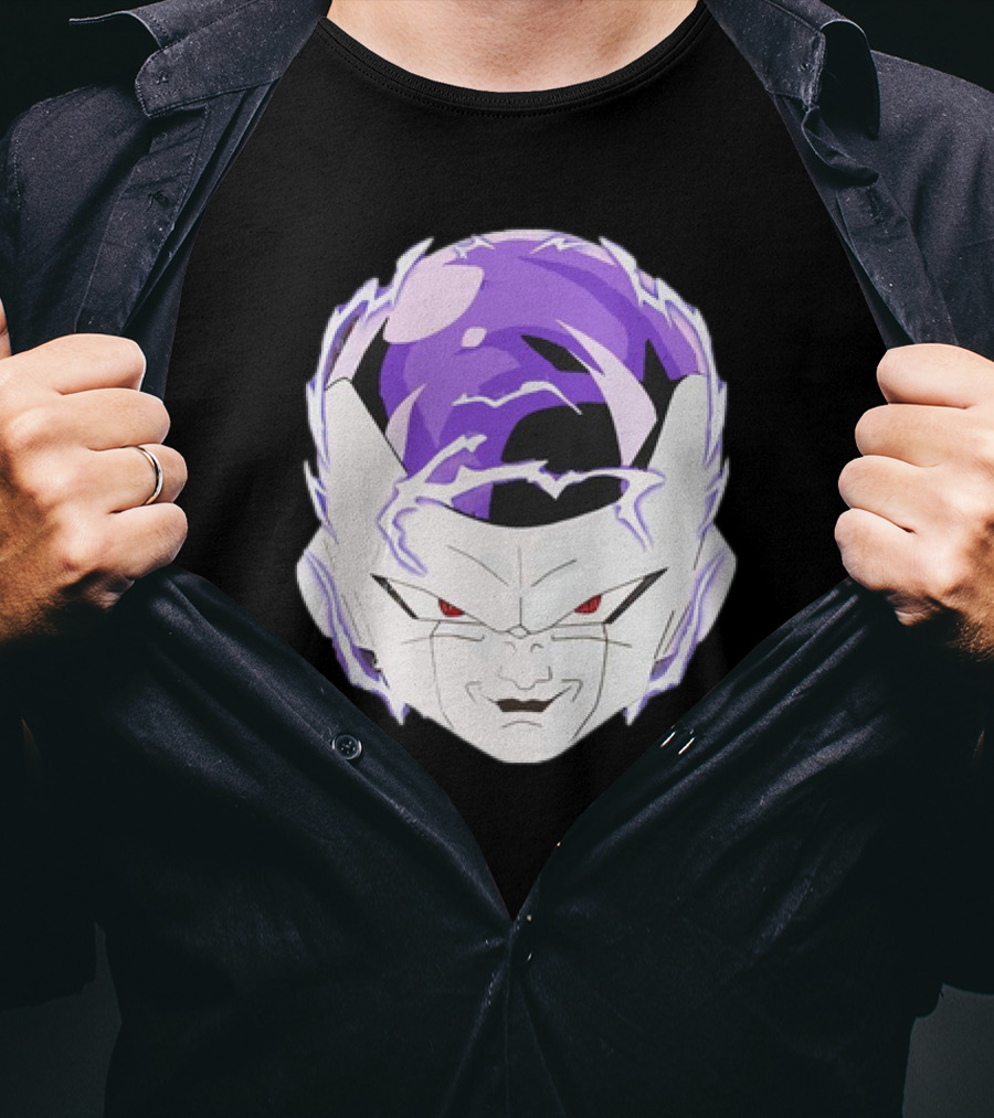 Frieza Dragon Ball Face With Purple Accents T-Shirt