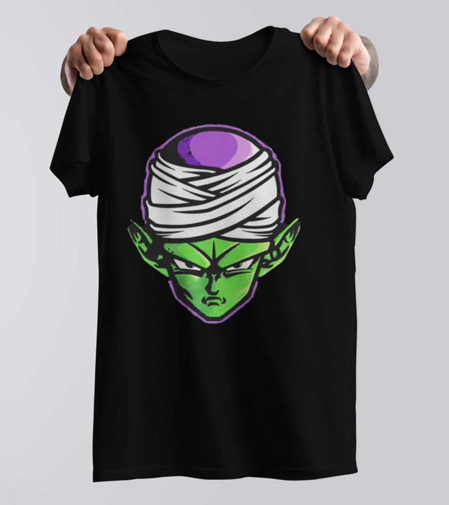 Piccolo Dragon Ball Z Green Face Turban Anime Character T-Shirt