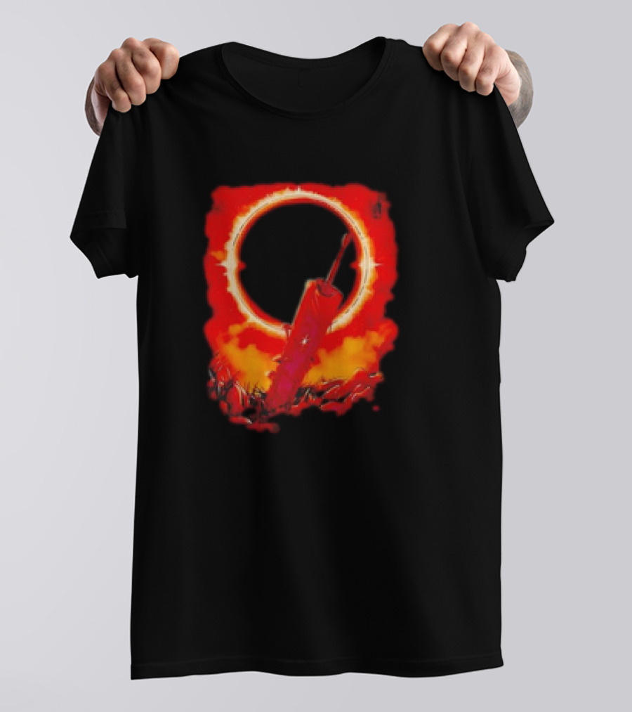 The Struggler Retro Eclipse Red Sword T-Shirt