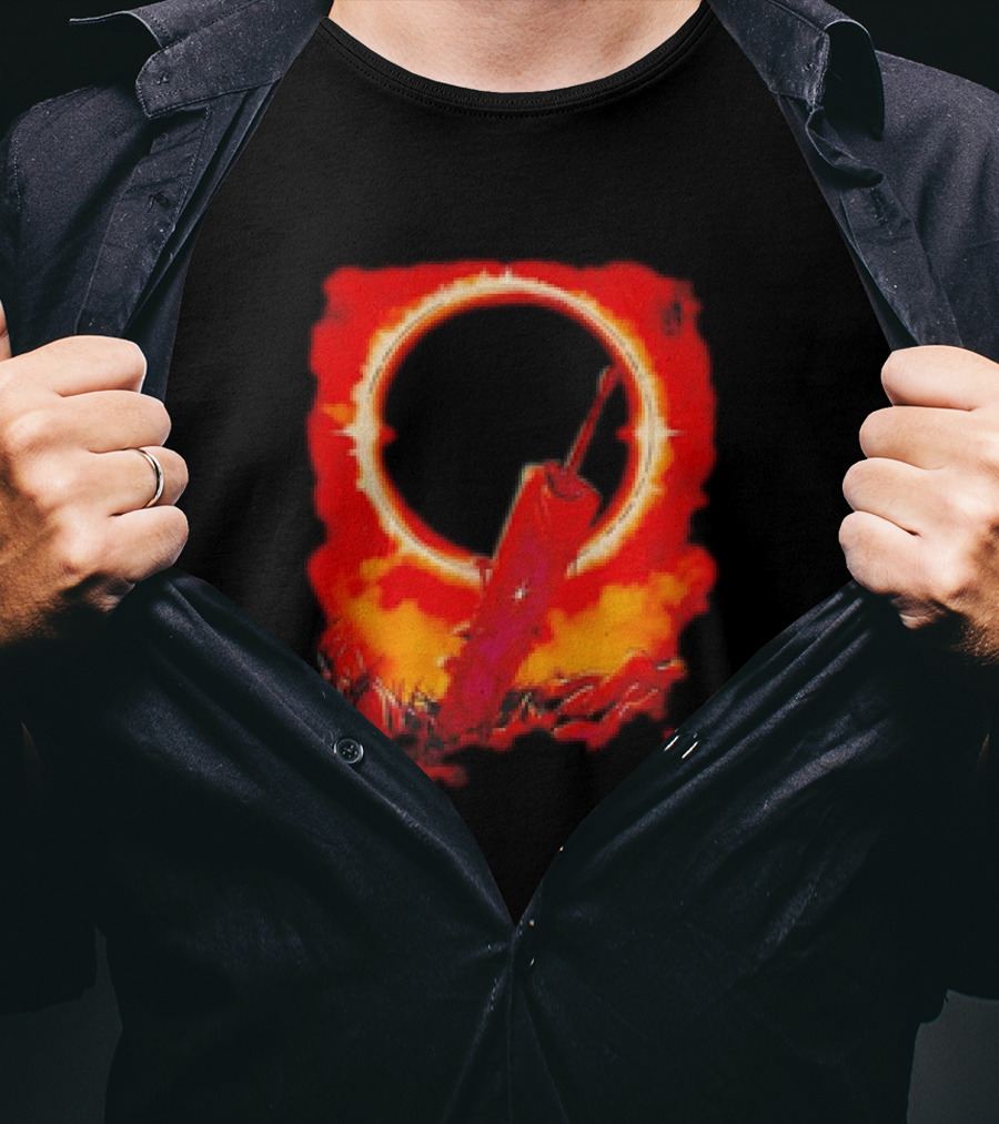 The Struggler Retro Eclipse Red Sword T-Shirt