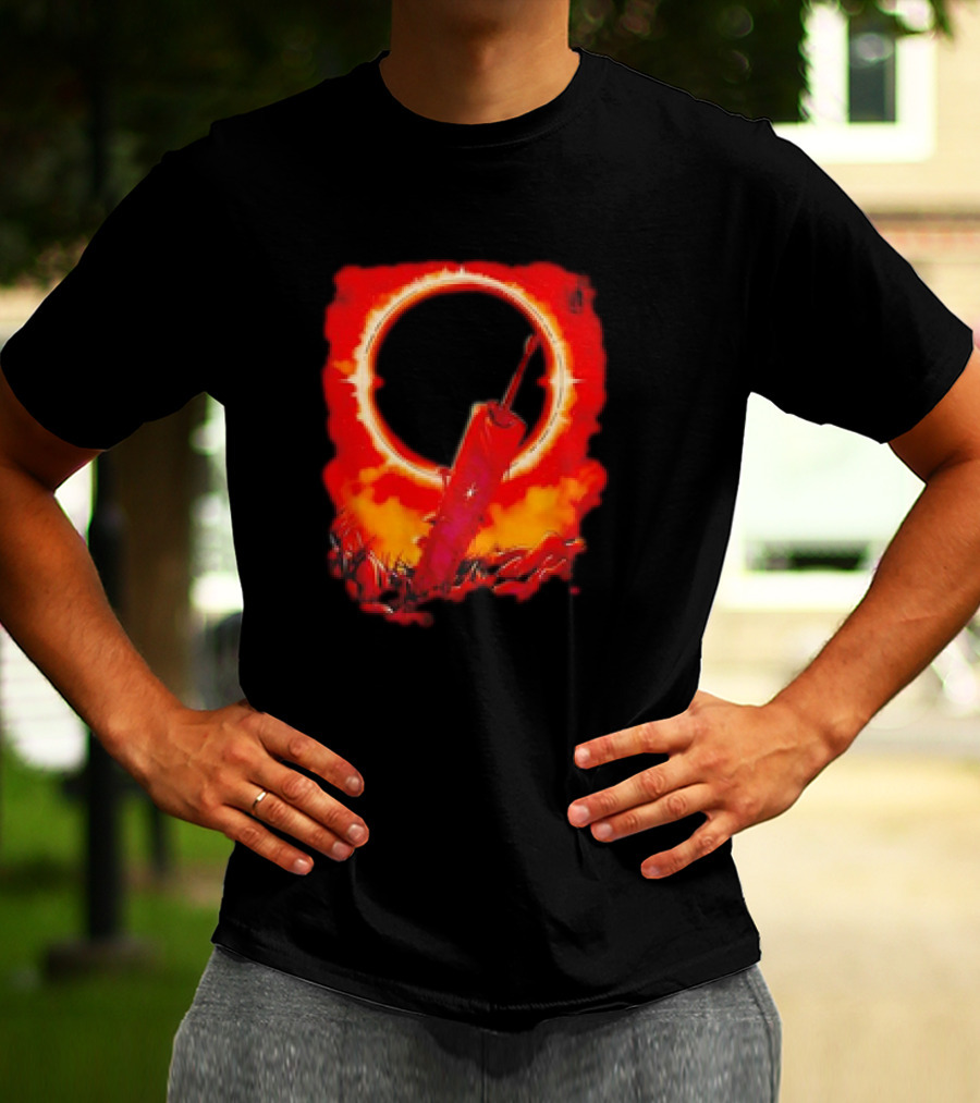 The Struggler Retro Eclipse Red Sword T-Shirt