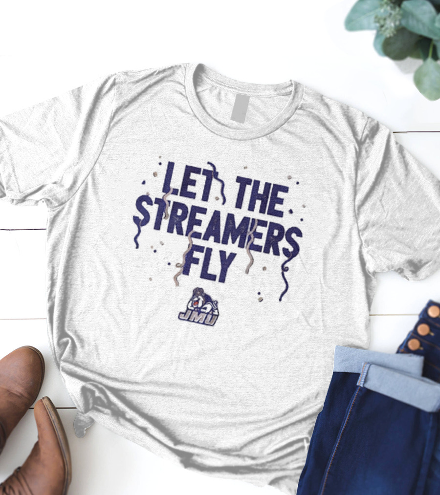 James Madison Dukes Let The Streamers Fly JMU Football Vintage T-Shirt