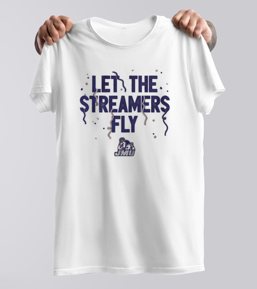 James Madison Dukes Let The Streamers Fly JMU Football Vintage T-Shirt