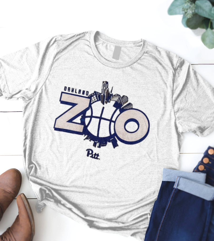 Pitt Oakland Zoo Basketball Skyline T-Shirt