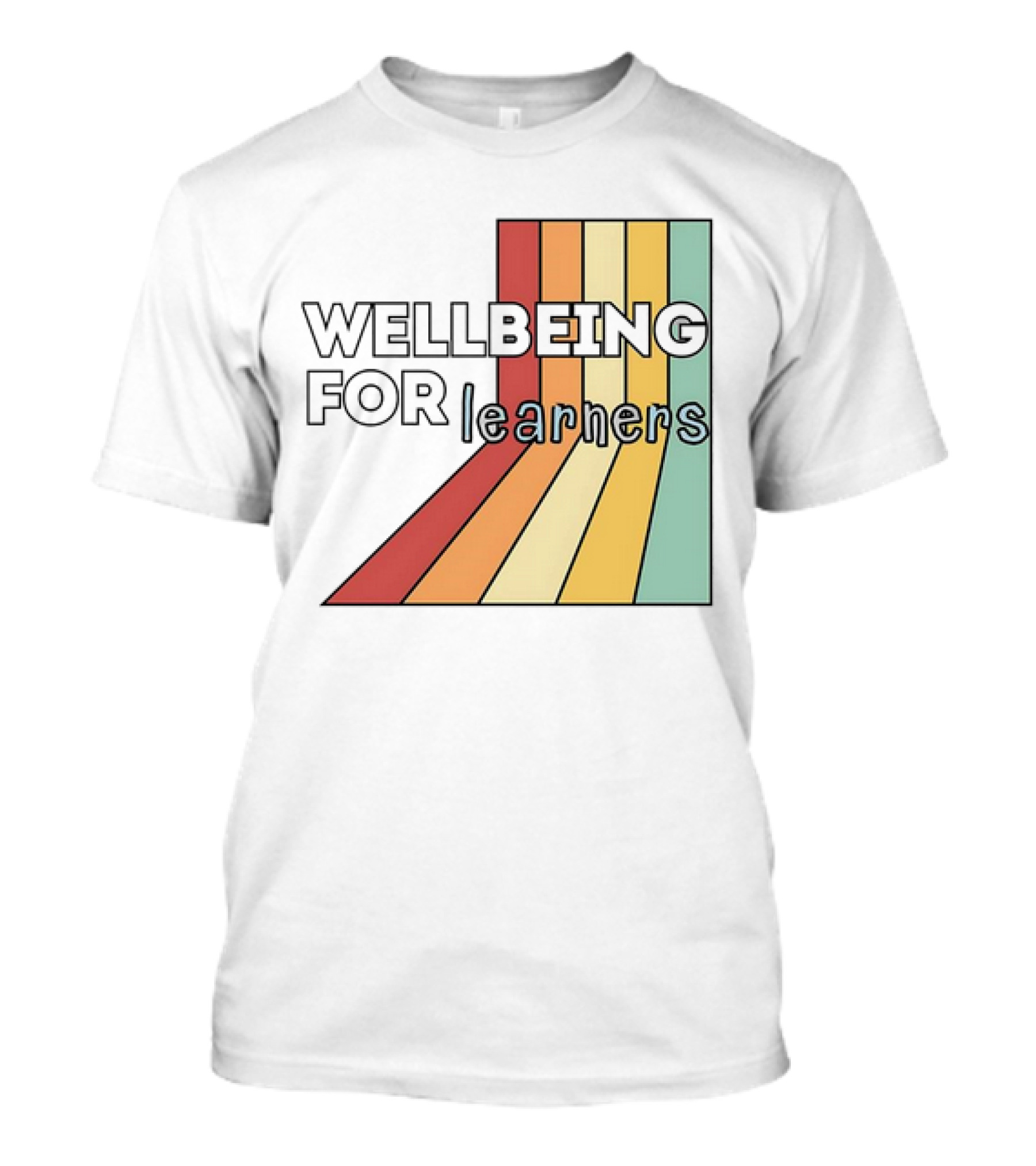 WELLBEING FOR LEARNERS Rainbow Stripes T-Shirt