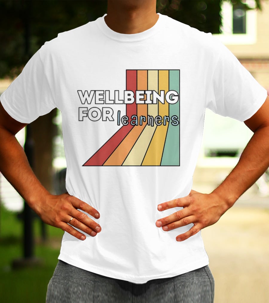 WELLBEING FOR LEARNERS Rainbow Stripes T-Shirt
