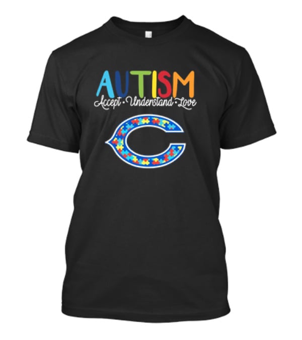 Chicago Bears NFL Autism Accept Understand Love Awareness T-Shirt