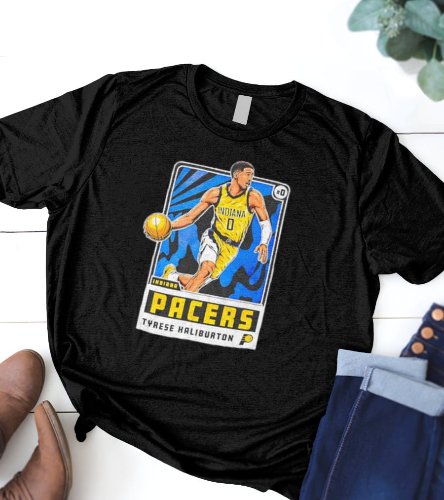 Tyrese Haliburton Indiana Pacers Vintage Player Card #0 T-Shirt