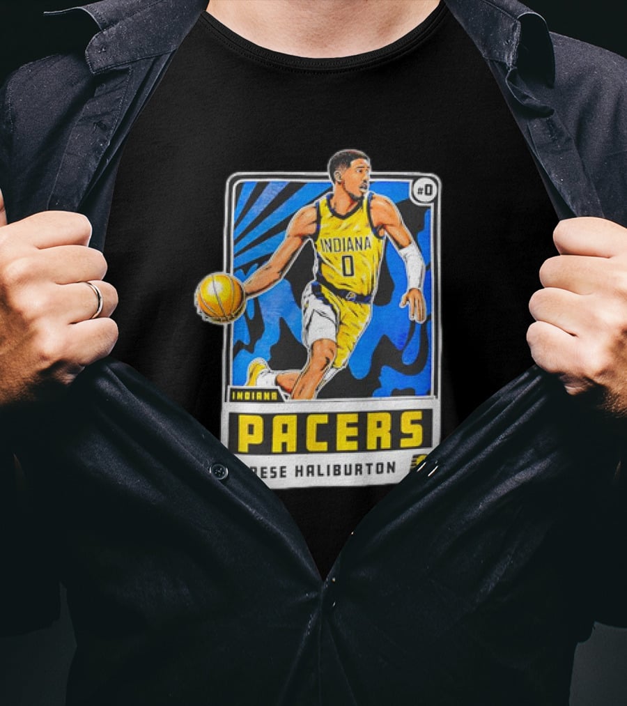 Tyrese Haliburton Indiana Pacers Vintage Player Card #0 T-Shirt