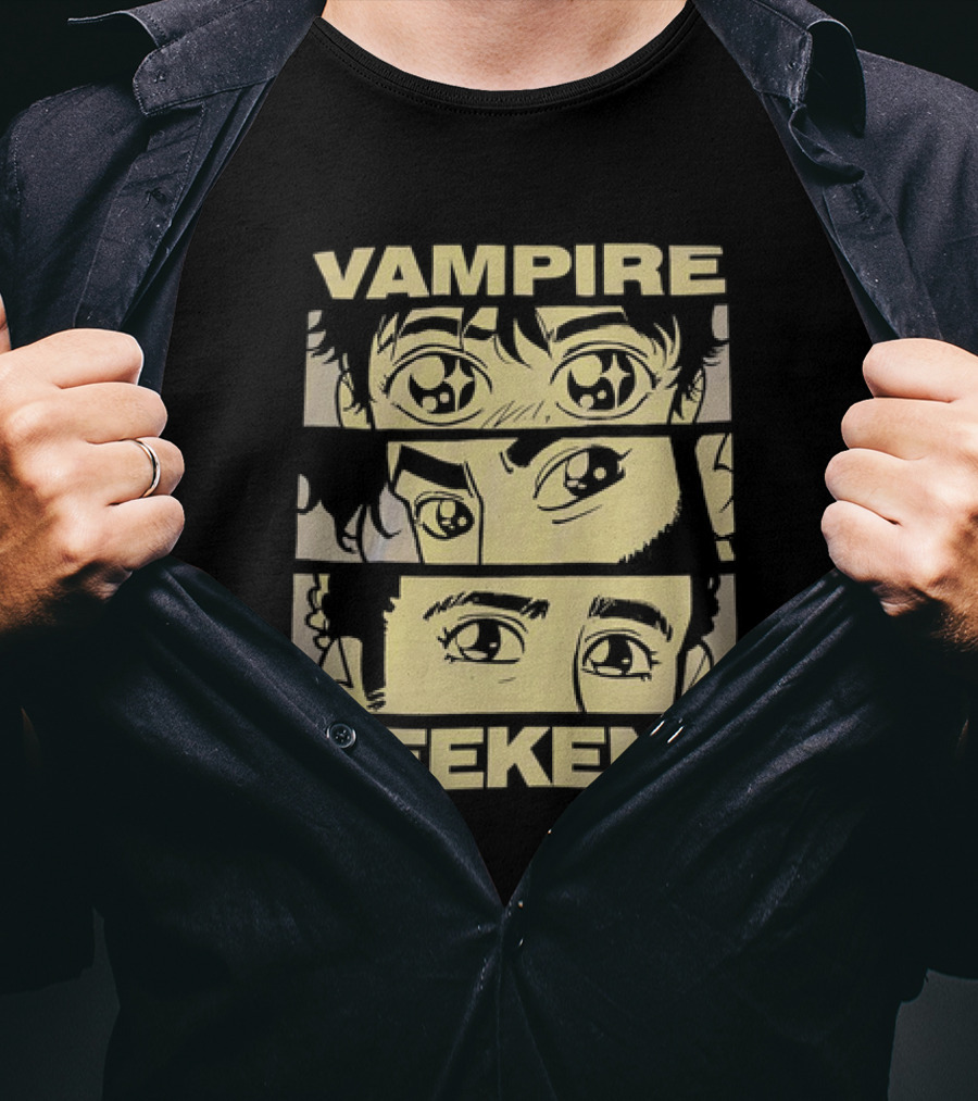 Vampire Weekend Anime Eyes Trio Comic Strip T-Shirt