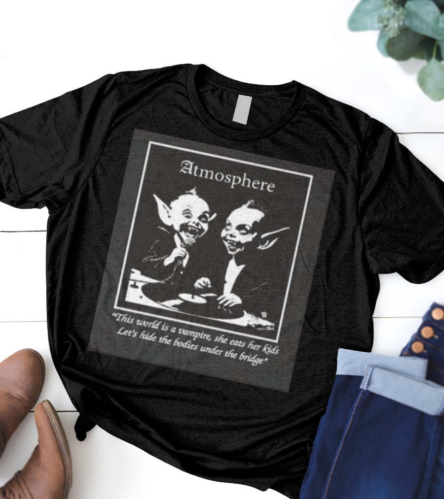 Atmosphere Vampire Speaker Face This World Is A Vampire T-Shirt
