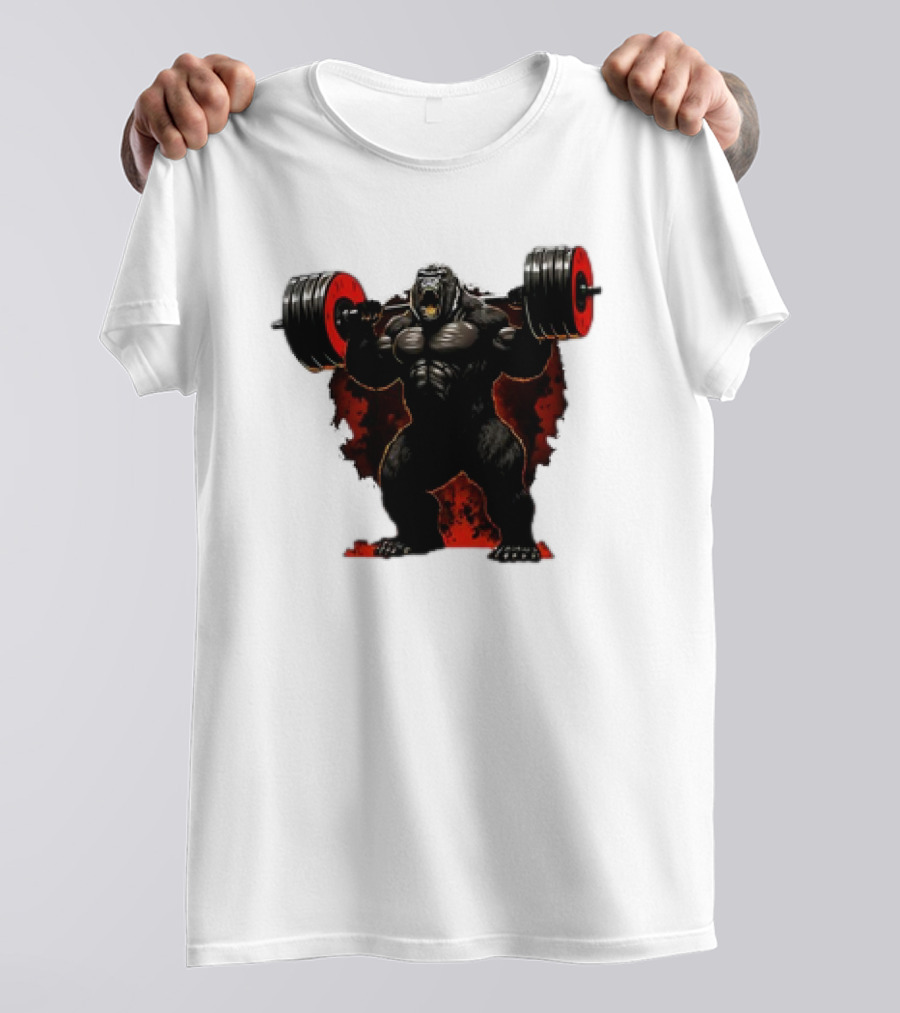 Gorilla Workout Beast Lifting Power Weights Gym T-Shirt