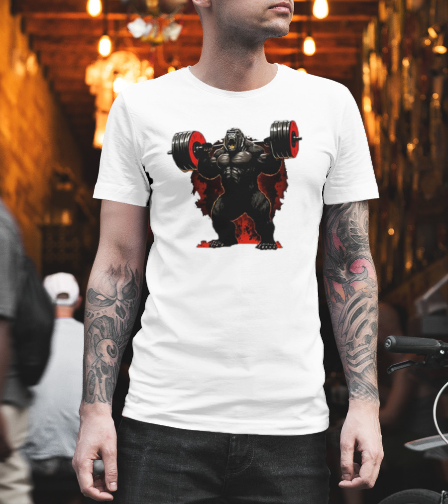 Gorilla Workout Beast Lifting Power Weights Gym T-Shirt