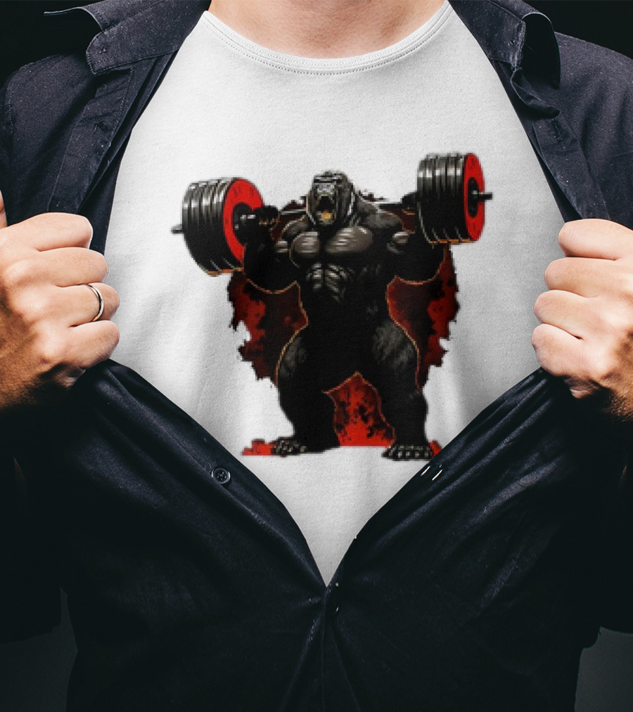 Gorilla Workout Beast Lifting Power Weights Gym T-Shirt