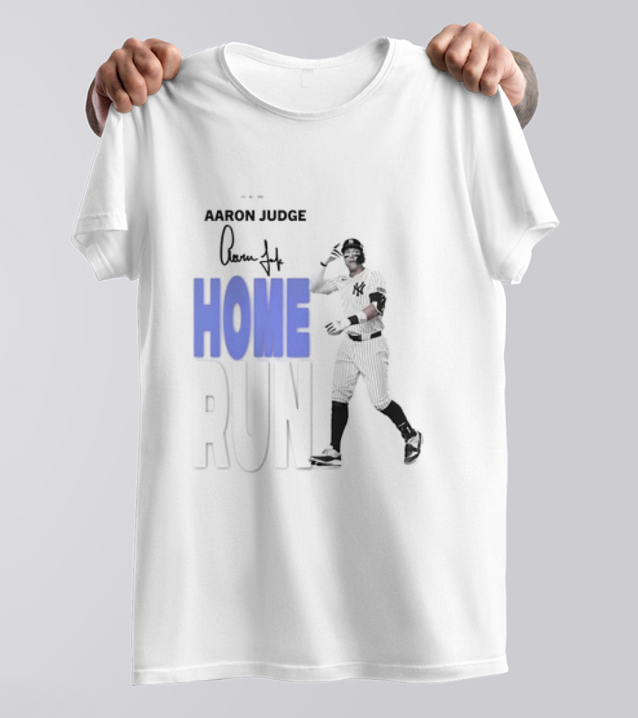 Aaron Judge Home Run New York Yankees Signature T-Shirt