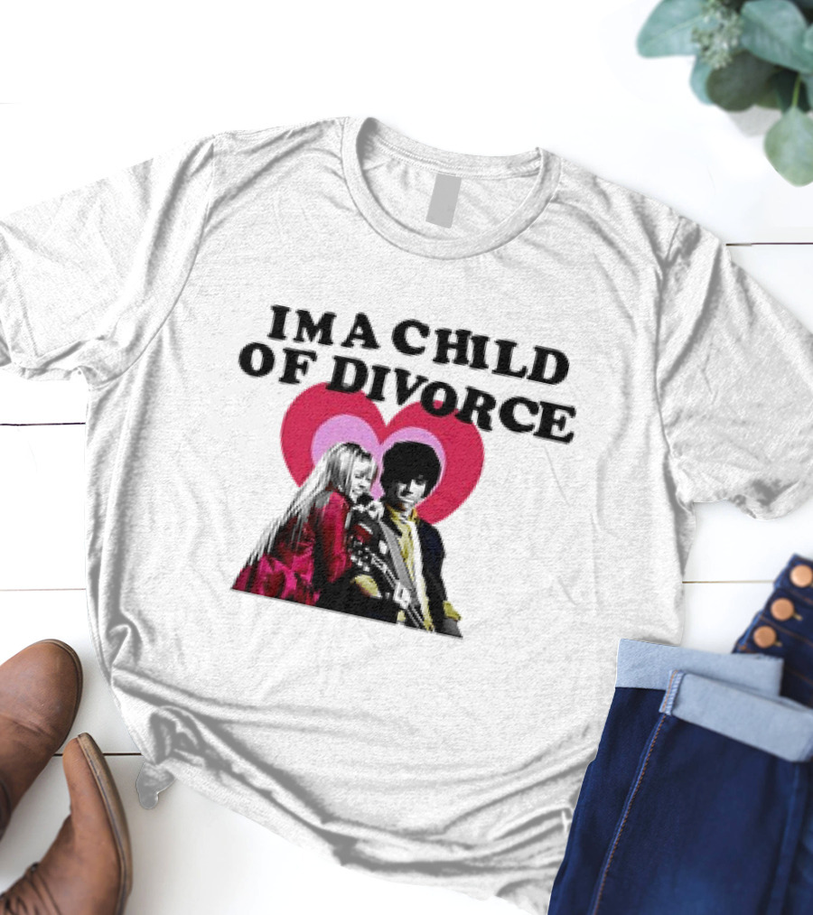 Nick Jonas Miley Cyrus I'm A Child Of Divorce Love Hearts T-Shirt