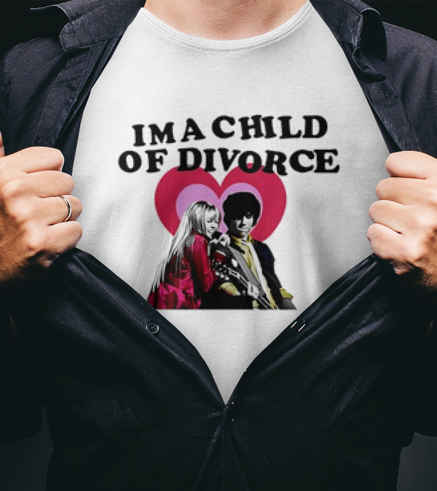 Nick Jonas Miley Cyrus I'm A Child Of Divorce Love Hearts T-Shirt
