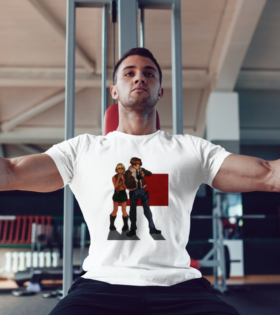 Resident Evil Leon And Ashley Anime Style Duo T-Shirt