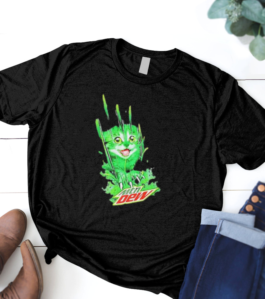 Cat Mtn Dew Mountain Mew Clawing T-Shirt