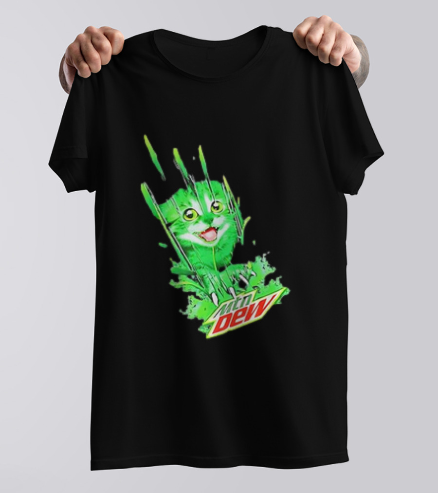 Cat Mtn Dew Mountain Mew Clawing T-Shirt