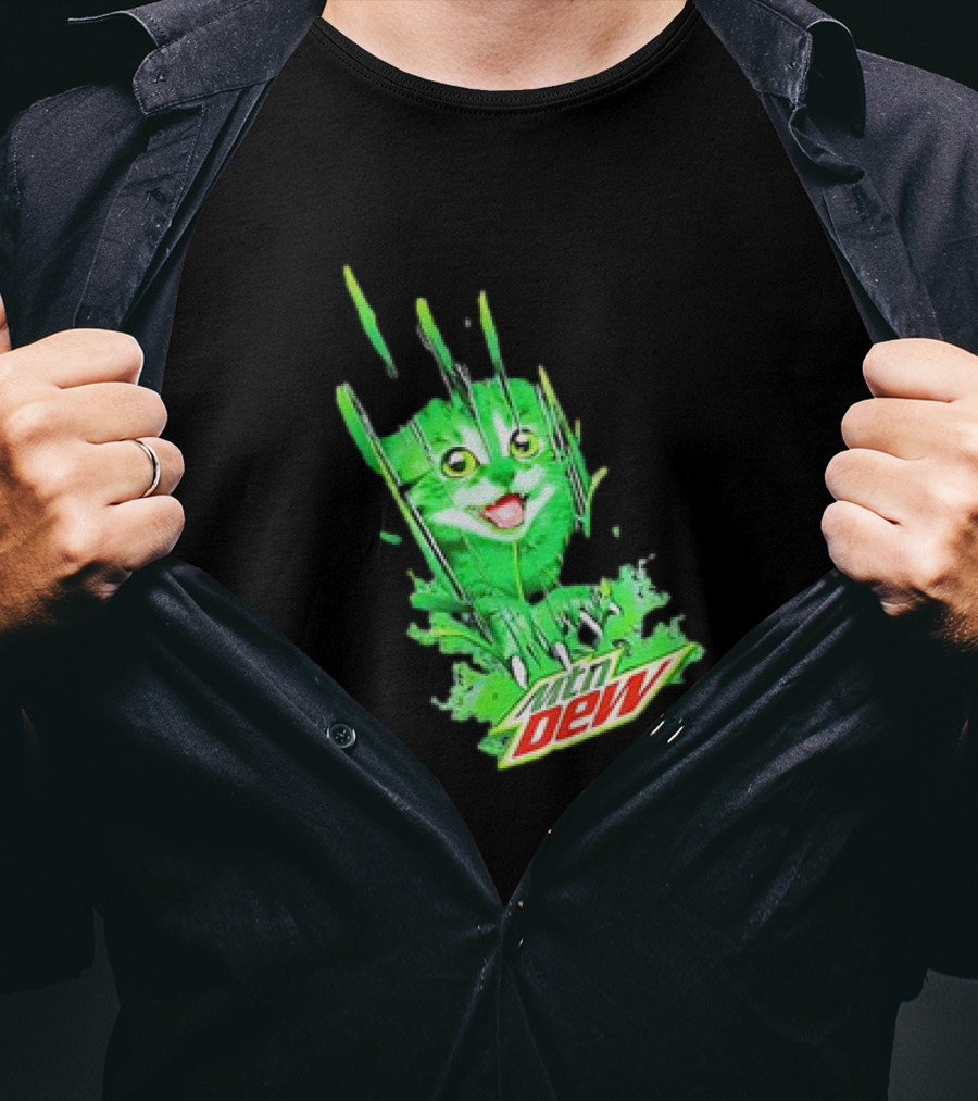 Cat Mtn Dew Mountain Mew Clawing T-Shirt