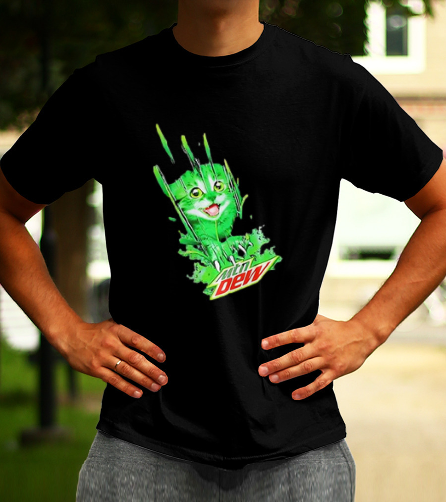 Cat Mtn Dew Mountain Mew Clawing T-Shirt