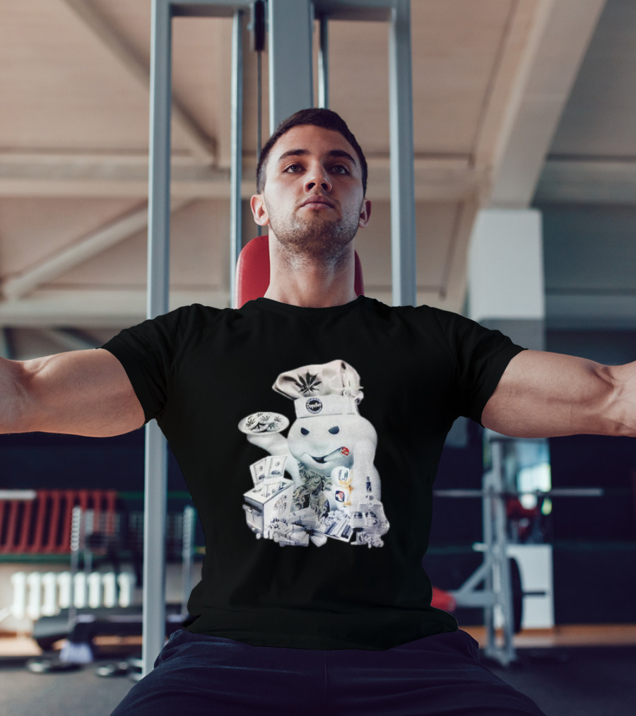 Dopeboy Dough Boy Cannabis Money And Baking Elements T-Shirt