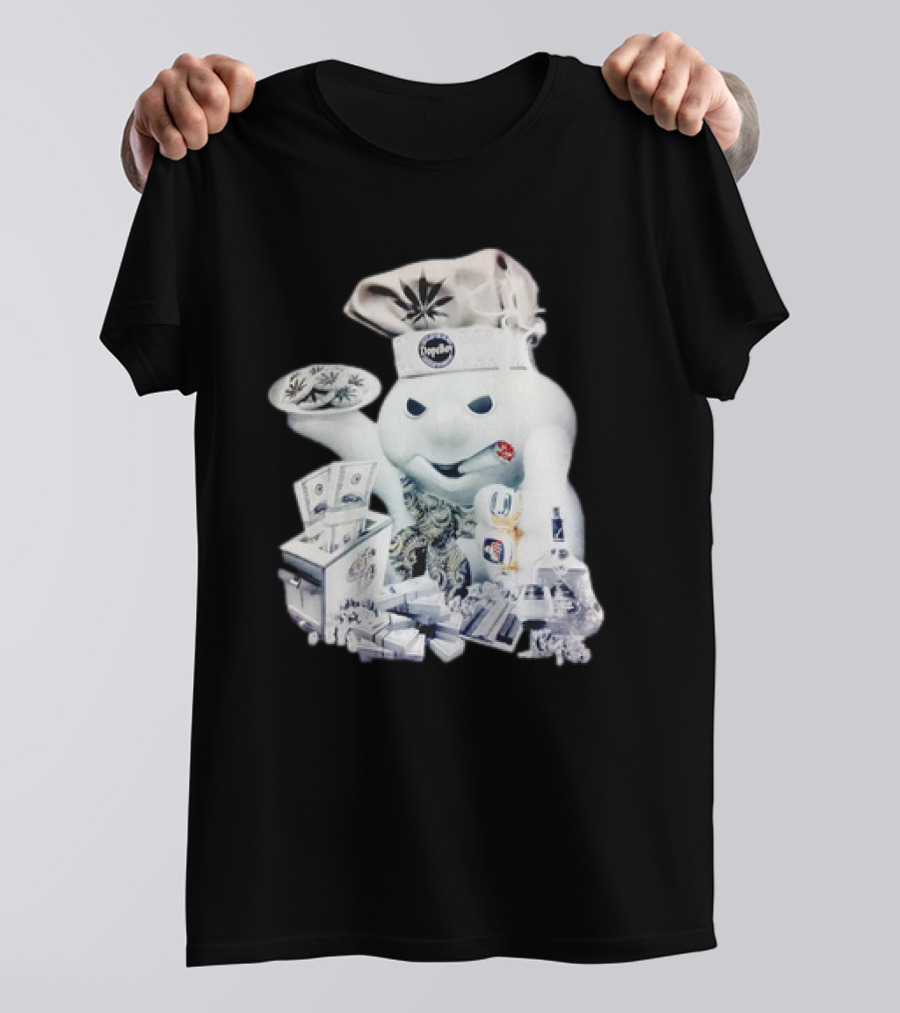 Dopeboy Dough Boy Cannabis Money And Baking Elements T-Shirt