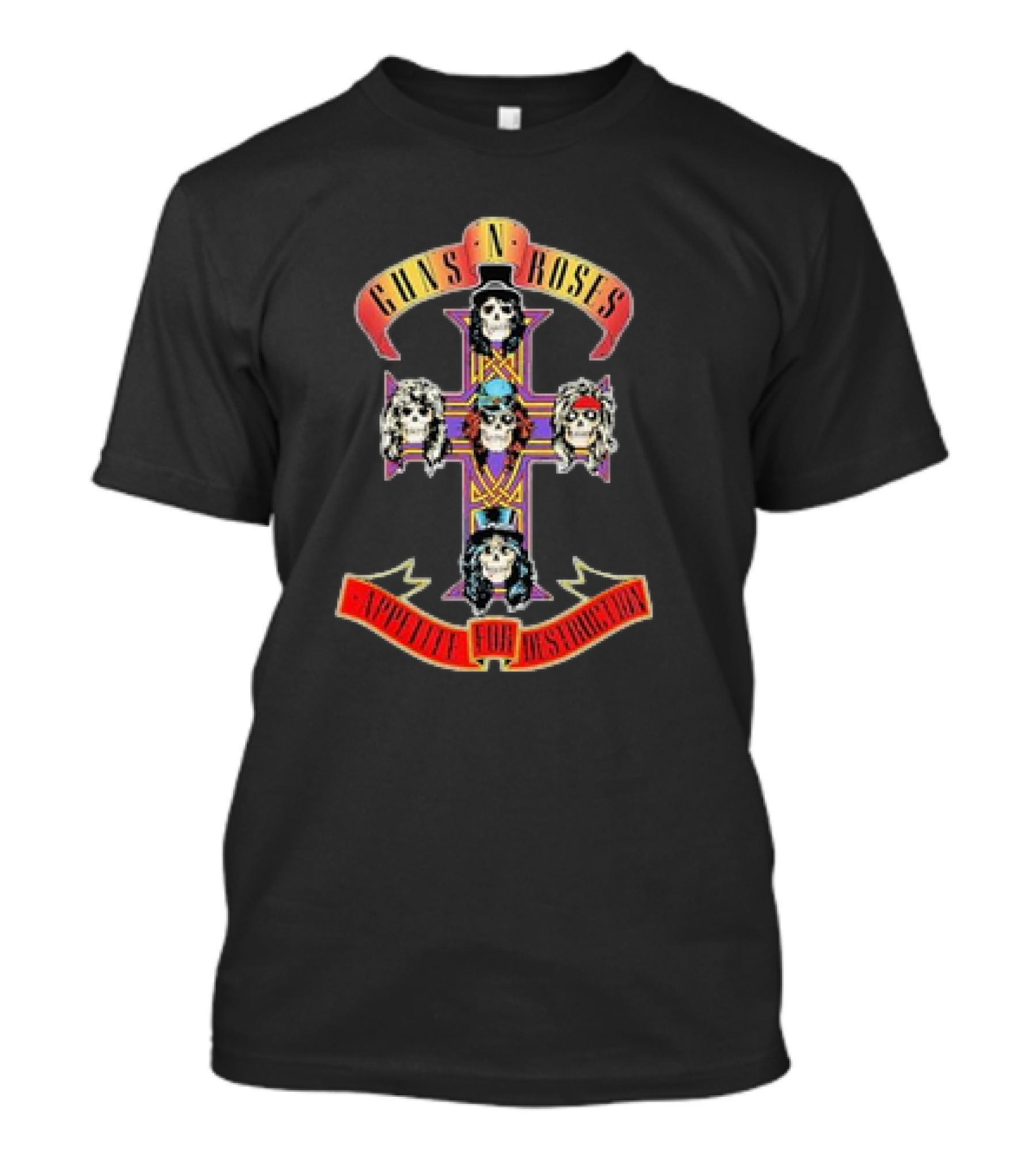 Guns N Roses Appetite For Destruction Cross Skulls T-Shirt