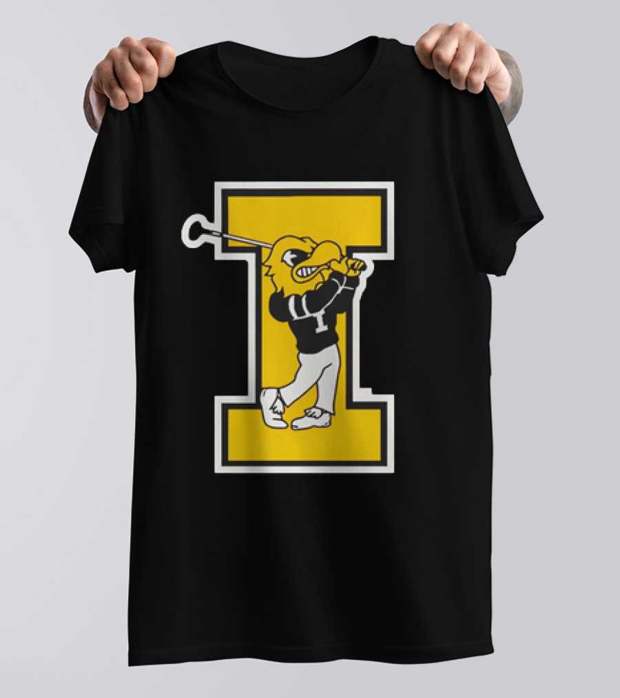 Iowa Hawkeyes Golf Vintage Logo Swinging Herky T-Shirt