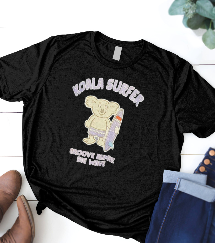 Koala Surfer Grooverhyme Big Wave T-Shirt