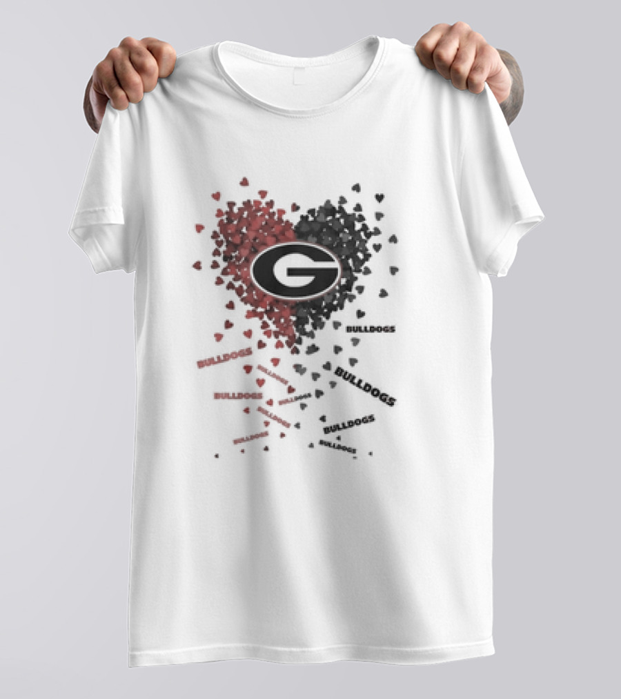 Georgia Bulldogs Heart G Logo Passion T-Shirt