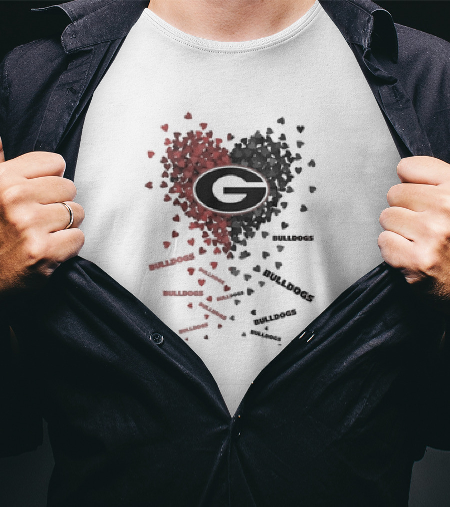Georgia Bulldogs Heart G Logo Passion T-Shirt