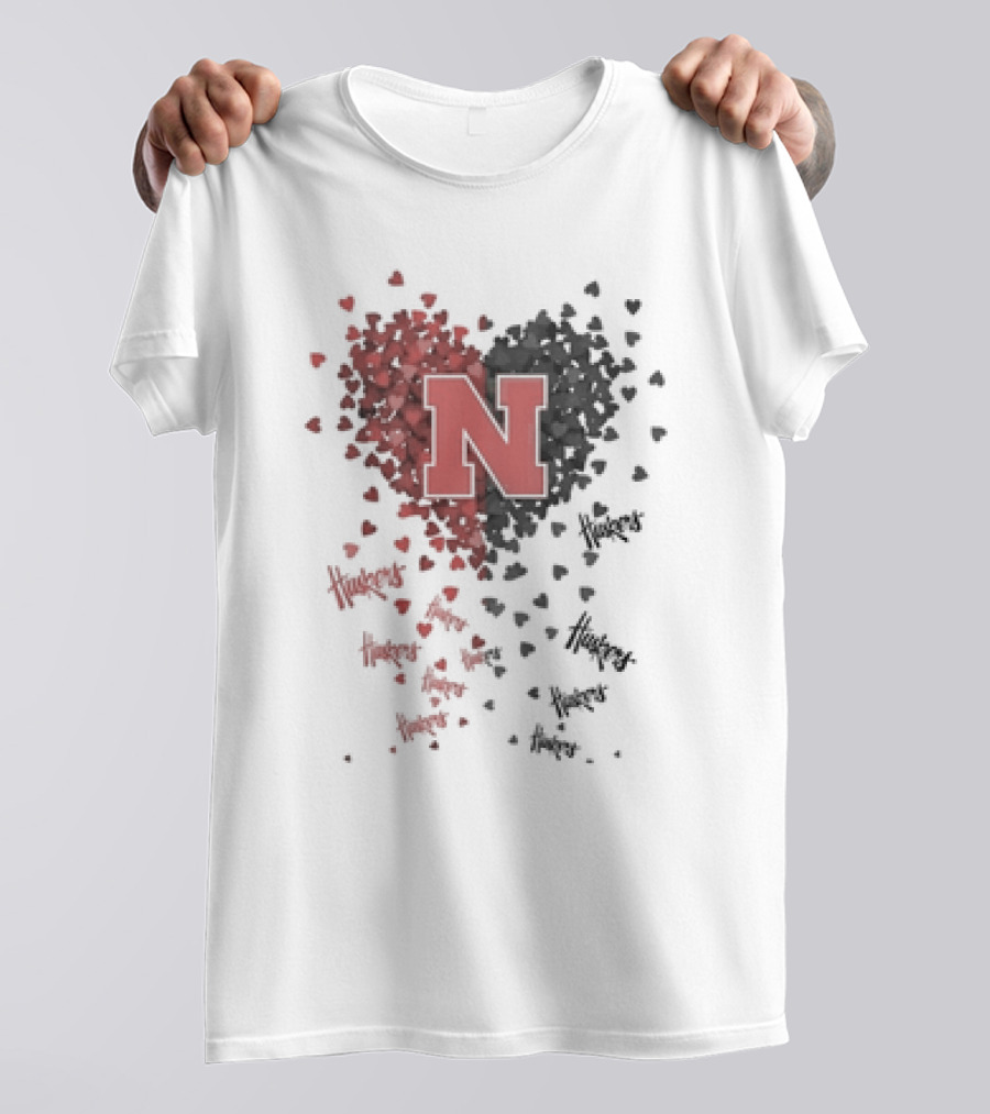 Nebraska Cornhuskers Passionate Heart N Huskers T-Shirt